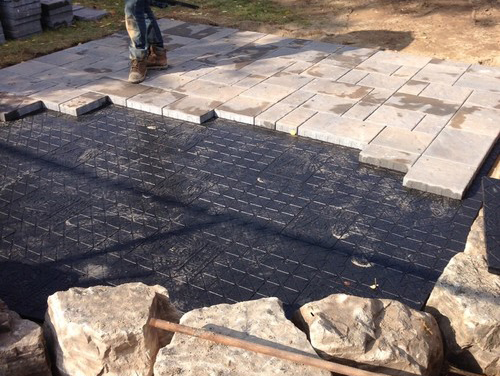 Step 3: Lay Gator Base, followed by pavers.